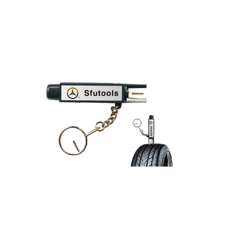 2 in 1 Tire Gauge with Key-chain