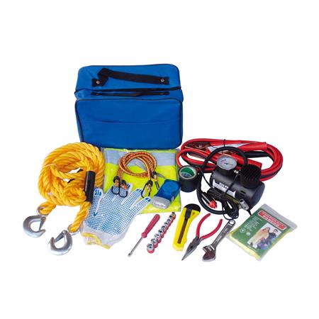 Portable Roadside Car Emergency Kit with Air Compressor