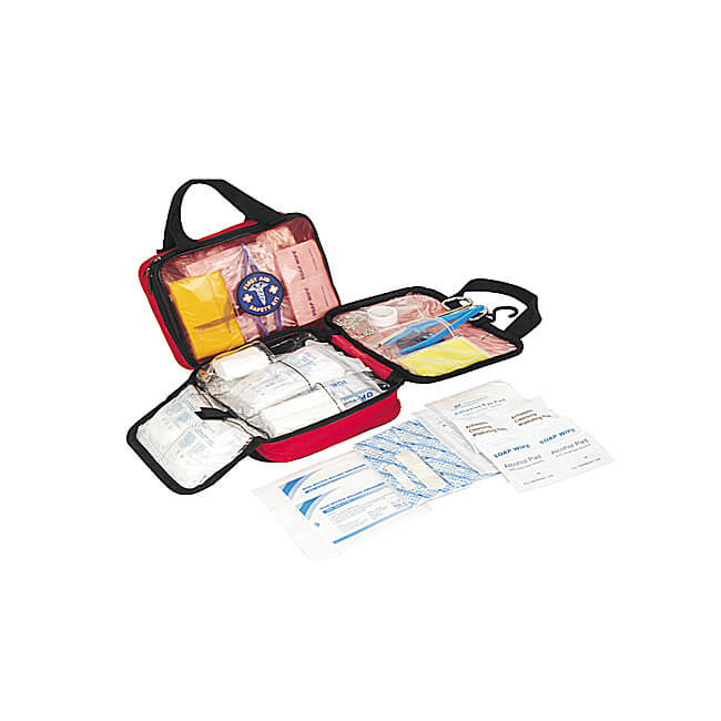 Small First Aid Kit for Hiking, Backpacking, Camping, Travel, Car & Cycling. With Waterproof Laminate Bags You Protect Your Supp